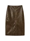 Twinset Python-print Midi Skirt In Brown