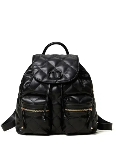 Twinset Quilted Backpack In Black