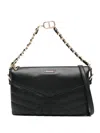 Twinset Twin-set Black Crossbody Bag With Chain Strap In Black