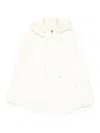 Twinset Twin-set Hooded White Polyamide Jacket In Neutral