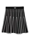 Twinset Raised Seam-detail Skirt In Black