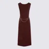 Twinset Vestido Midi - Rojo Oscuro In Burgundy