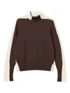 Twinset Relaxed Fit Color-block Sweater In Black