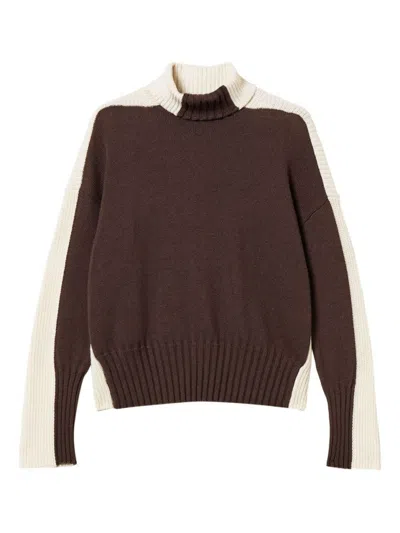 TWINSET RELAXED FIT COLOR-BLOCK SWEATER