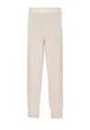Twinset Relaxed Fit Grey Cashmere-wool Trousers In Neutral