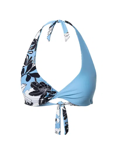 Twinset Reversible Bikini Top In Blue