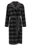 Twinset Twin Set Reversible Coat With Double Cloth In Black
