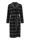 Twinset Twin Set Reversible Coat With Double Cloth In Black