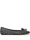 Twinset Rhinestone-embellished Ballet Flats In Black
