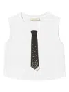 Twinset Rhinestone-embellished Printed Tank Top In Weiss