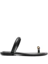 Twinset Rhinestone-embellished Sandals In Black