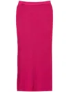 Twinset Rib Knit Midi Skirt In Pink