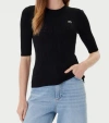 Twinset Ribbed Embellished Top In Black