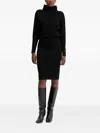 Twinset Ribbed-knit Dress In Black