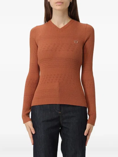 TWINSET RIBBED-KNIT JUMPER