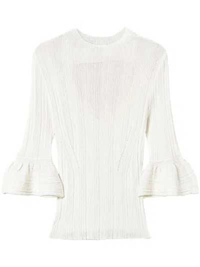 Twinset Viscose Sweater In Neve