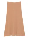 Twinset Twin-set Ribbed Knit A-line In Neutral