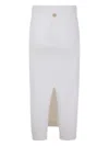 Twinset Ribbed Knit Skirt In White