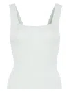Twinset Light Green Ribbed-knit Tank Top In Green