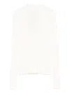 Twinset Ribbed Mock-neck Top In White