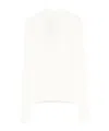 Twinset Ribbed Mock-neck Top In White