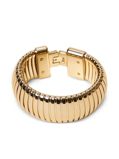Twinset Ribbed Polished-finish Bracelet In Gold