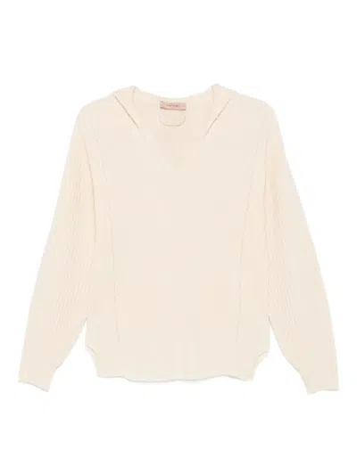 Twinset Ribbed Sweater In Neutral