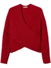 Twinset Ribbed Sweater In Red