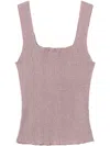 Twinset Ribbed Tank Top In Wisteria