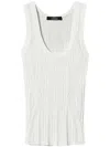 Twinset Ribbed Tank Top In White