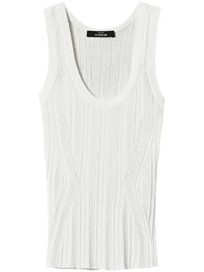 Twinset Ribbed Tank Top In White