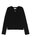 Twinset Ribbed Top In Black