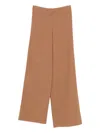 Twinset Ribbed Trousers In Brown