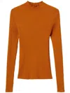 Twinset Ribbed Turtleneck Sweater In Ocker