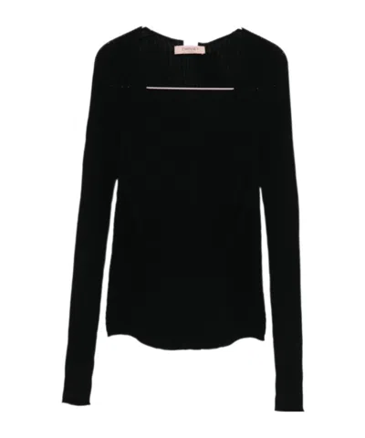 TWINSET RIBBED V-NECK SWEATER