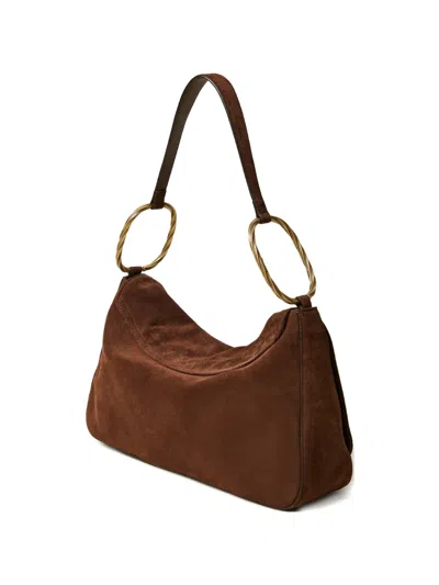 Twinset Ring-detail Shoulder Bag In Brown