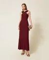 Twinset Dress  Woman Color Burgundy In Burgundy