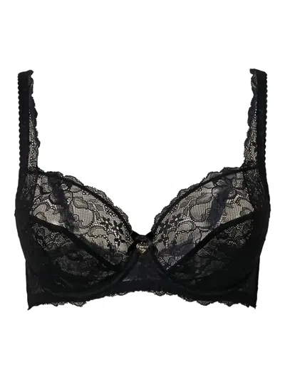 Twinset Rodace Lace Underwire Bra In Black
