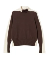 Twinset Relaxed Fit Color-block Sweater In Black
