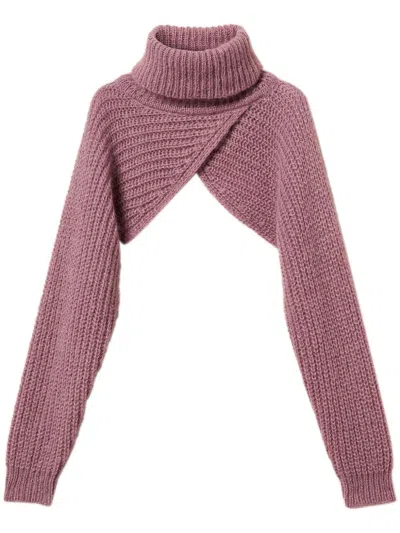 Twinset Roll-neck Sweater In Pink
