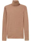 Twinset Roll-neck T-shirt In Brown