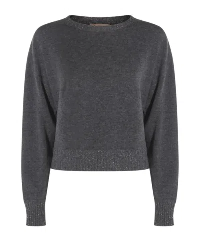 TWINSET METALLIC-EFFECT TRIM SWEATER