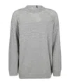 Twinset Maxi Round Neck Sweater In Gray
