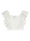 Twinset Ruffle-detail Blouse In Neutrals