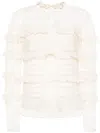 Twinset Twin-set Ruffle-detail Blouse In White