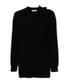 Twinset Ruffle-detail Jumper In Black