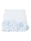 Twinset Ruffle-detail Miniskirt In Blue