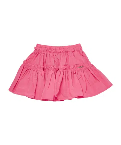 Twinset Ruffle-detail Taffeta Skirt In Pink