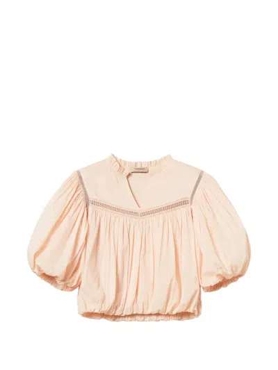 Twinset Ruffled Blouse In Pink