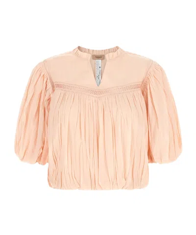 Twinset Ruffled Blouse In Pink